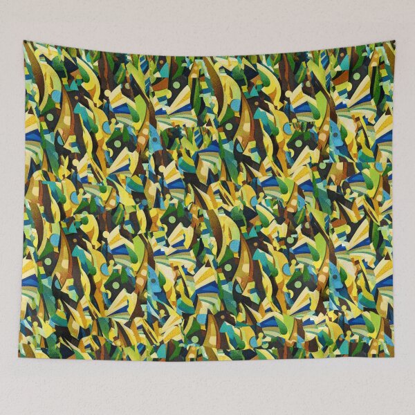 Item preview, Shimmering geometric fabric designed and sold by Sigtrix.