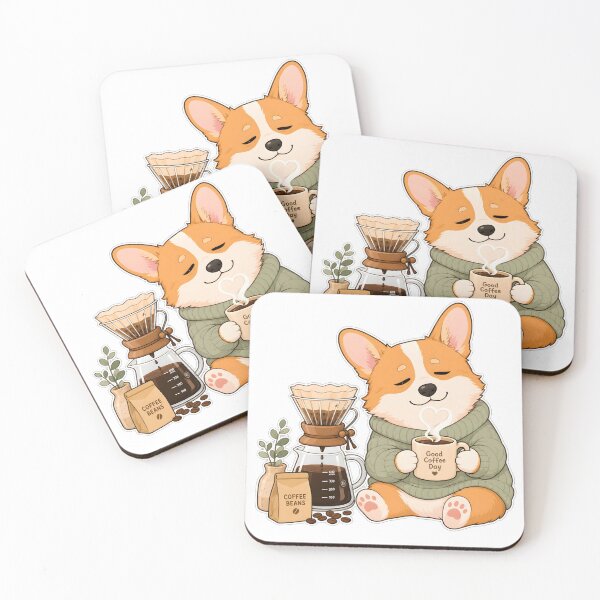 Item preview, Cozy Coffee Snob Corgi Pour Over Brew designed and sold by Kaikab007.