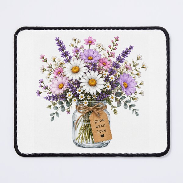 Item preview, Daisy Wildflower Mason Jar Bouquet designed and sold by ThilankaDesign.