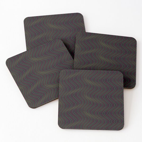 Item preview, Minimalist Red and Green Wavy Line Pattern designed and sold by GraphyLab.