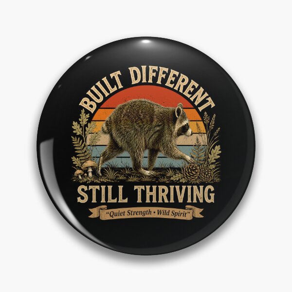 Item preview, Built Different Still Thriving Raccoon Meme Vintage designed and sold by Randomera.