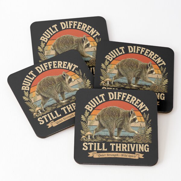 Item preview, Built Different Still Thriving Raccoon Meme Vintage designed and sold by Randomera.