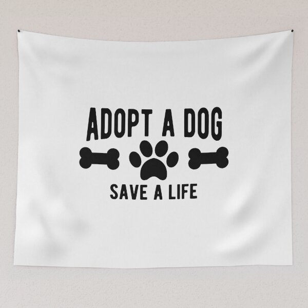 Item preview, Adopt A Dog Save A Life Paw Print Bone Graphic designed and sold by GiaoCalonas.