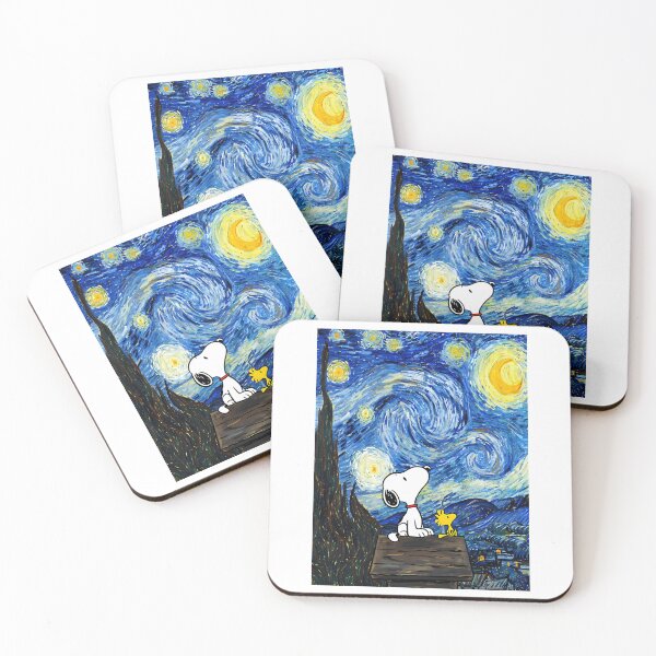Item preview, Snoopy Starry Night Starry Sky Whimsical Van Gogh Art 2 designed and sold by harlynkeyse.