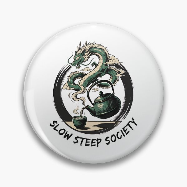 Item preview, Slow Steep Society Dragon Tea Shop Emblem designed and sold by Lolik Designs.