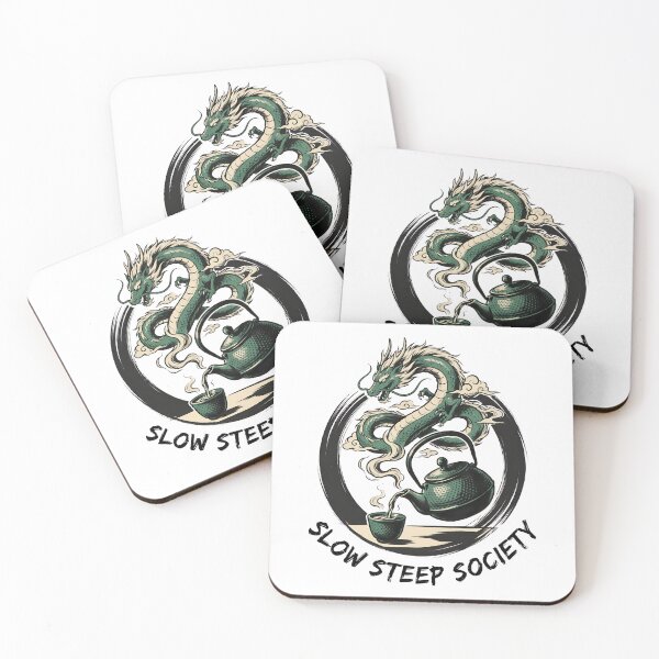 Item preview, Slow Steep Society Dragon Tea Shop Emblem designed and sold by Lolik Designs.