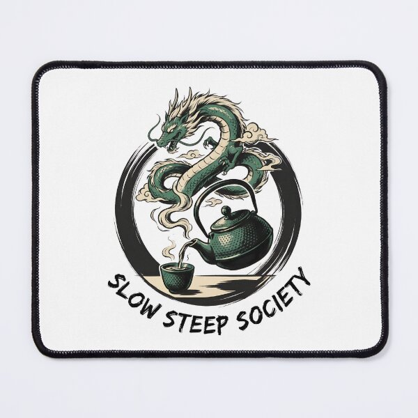 Item preview, Slow Steep Society Dragon Tea Shop Emblem designed and sold by Lolik Designs.