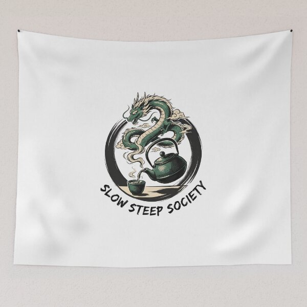 Item preview, Slow Steep Society Dragon Tea Shop Emblem designed and sold by Lolik Designs.