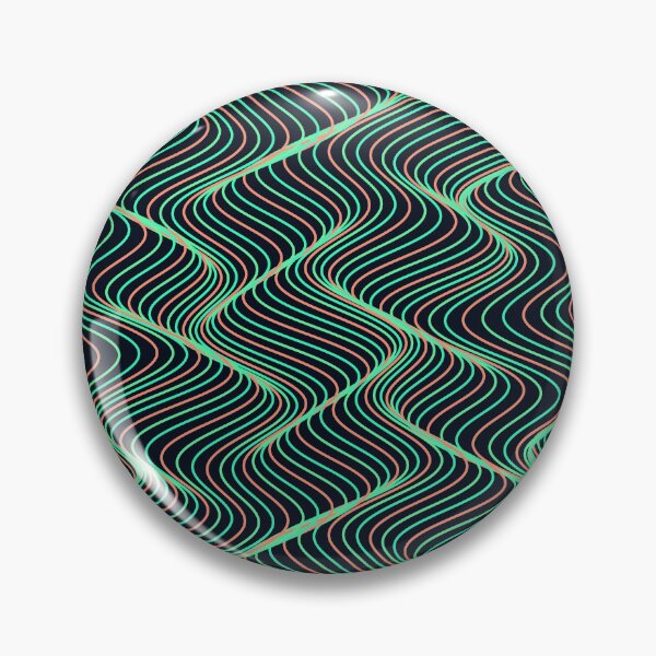 Item preview, Mint Green and Coral Wavy Contour Pattern designed and sold by GraphyLab.