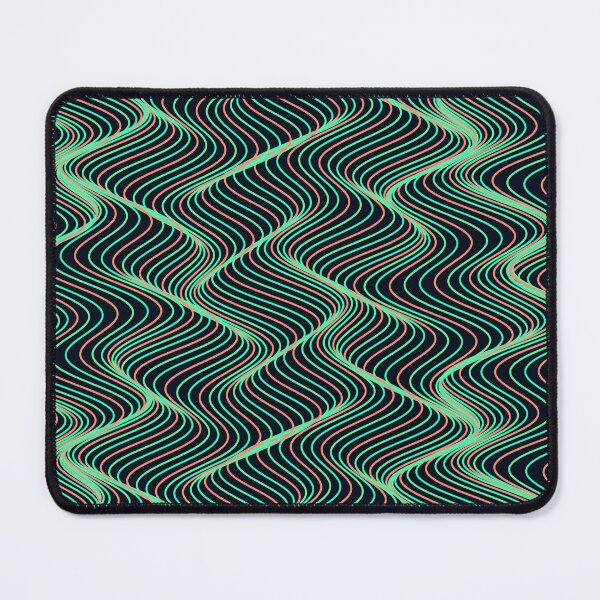 Item preview, Mint Green and Coral Wavy Contour Pattern designed and sold by GraphyLab.