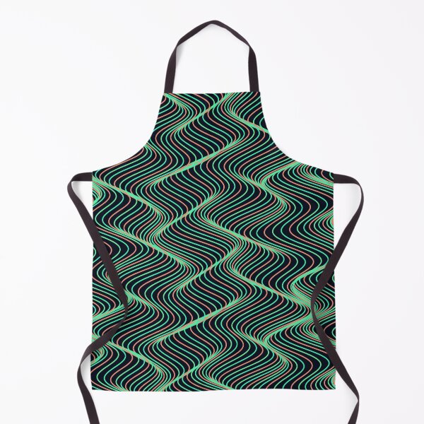 Item preview, Mint Green and Coral Wavy Contour Pattern designed and sold by GraphyLab.