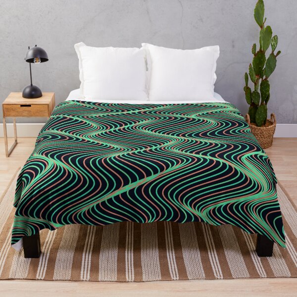 Item preview, Mint Green and Coral Wavy Contour Pattern designed and sold by GraphyLab.