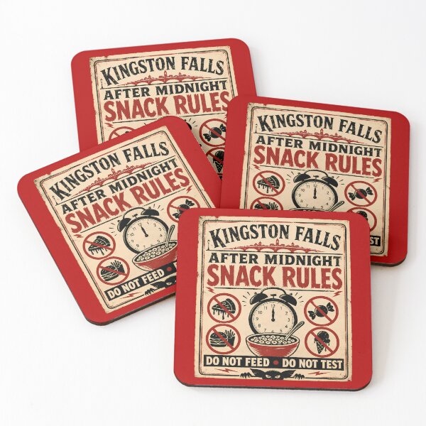 Item preview, Kingston Falls After Midnight Snack Rules Poster designed and sold by agearb.