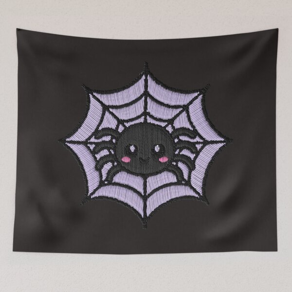 Item preview, Kawaii Spider Web Halloween Embroidery Patch Sticker designed and sold by · GAMING SOUL ·.