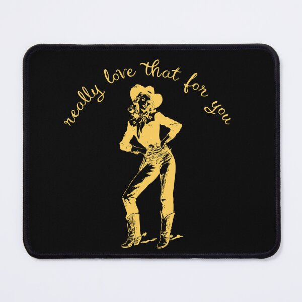 Item preview, "Really Love That For You" Cowgirl Vintage Style Illustration in Golden Yellow designed and sold by ✨nightvrld.