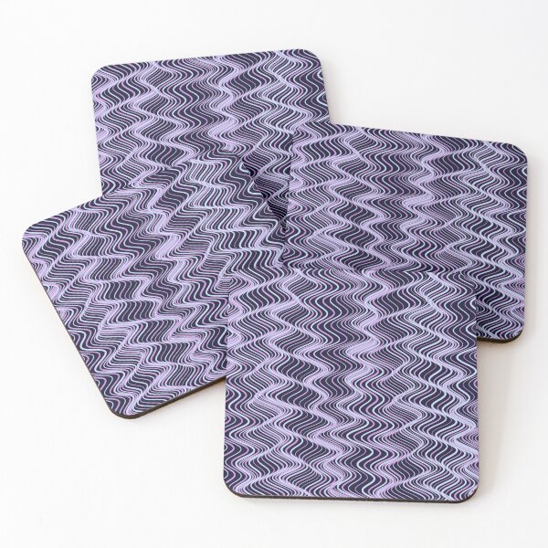 Item preview, Abstract Lavender and Blue Wavy Contour Pattern designed and sold by GraphyLab.