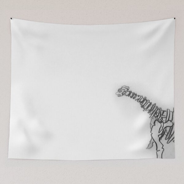 Item preview, Man Observing Dinosaur Fossil Sketch designed and sold by tammist.