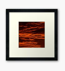 Red clouds at sunrise Framed Print