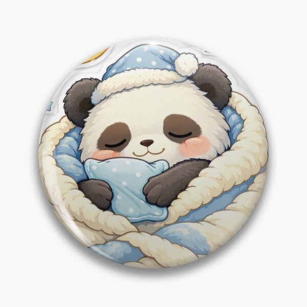 Item preview, Sleepy Panda Sticker Kawaii Cozy Animal Aesthetic for Introverts & Cozy Lovers designed and sold by CutePrintCorner.