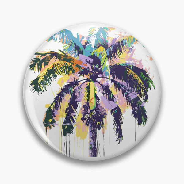 Item preview, Abstract Tropical Banana Palm Tree | Colorful Paint Splash Botanical Art designed and sold by Awarrie.
