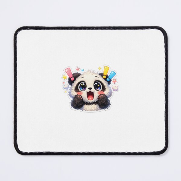 Item preview, Shocked Panda Sticker Kawaii Funny Animal Reaction for Meme Lovers designed and sold by CutePrintCorner.