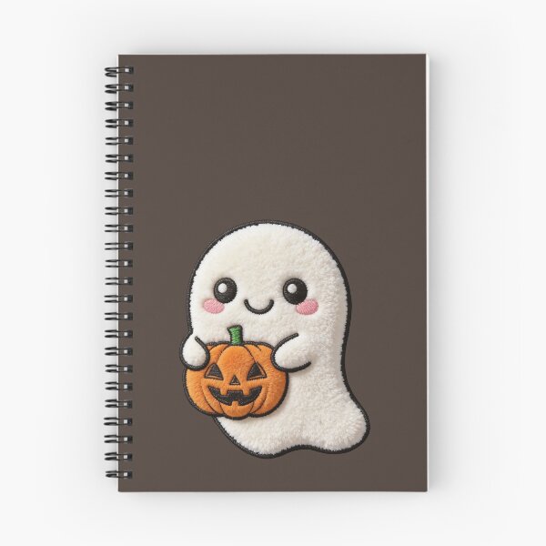 Item preview, Fluffy Ghost Pumpkin Faux Patch Spooky Cute Halloween designed and sold by thelexiverse.