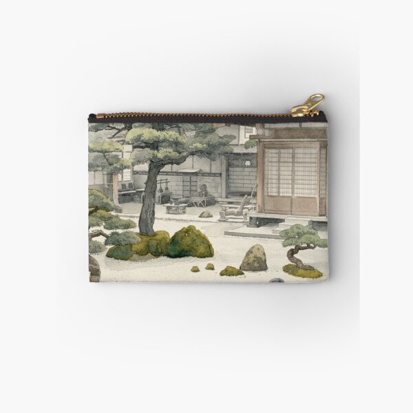Item preview, Sitting Quietly in a Japanese Garden Watercolor Painting designed and sold by Old Barn Studios.