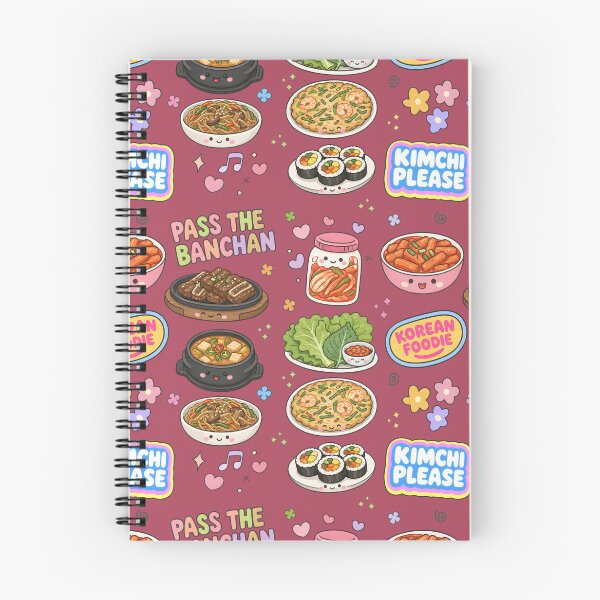 Item preview, Korean Food Cute Collage Pastel Seamless Pattern designed and sold by HowToCanadian.