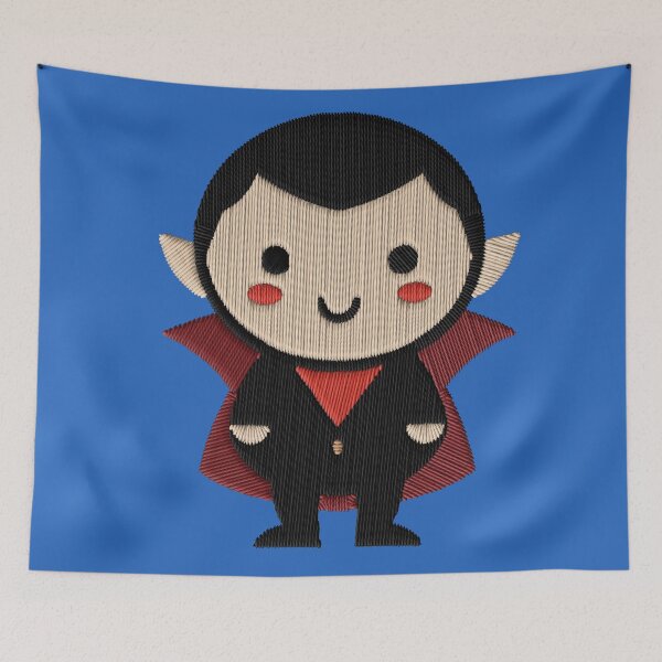 Item preview, Kawaii Dracula Halloween Embroidery Patch Sticker – Kids designed and sold by · GAMING SOUL ·.