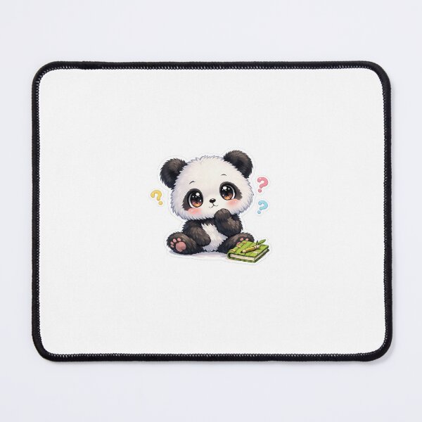 Item preview, Thinking Panda Sticker Kawaii Cute Animal Aesthetic for Students & Book Lovers designed and sold by CutePrintCorner.