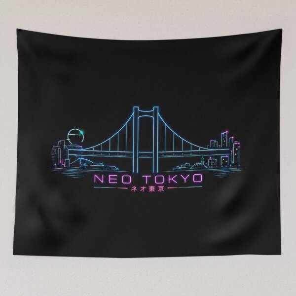 Item preview, NEO TOKYO Neon Skyline | Minimal Cyberpunk Japan Aesthetic designed and sold by YunsCozyCorner.