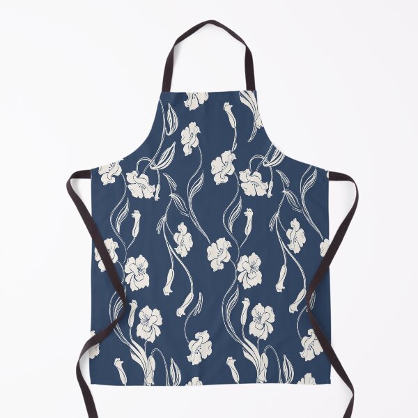 Item preview, Navy Blue Minimalist Floral Vine Pattern designed and sold by Aniko Tulipan.