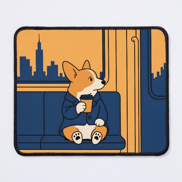 Item preview, Morning Commute Corgi designed and sold by ManggaeJM.