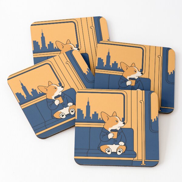 Item preview, Morning Commute Corgi designed and sold by ManggaeJM.