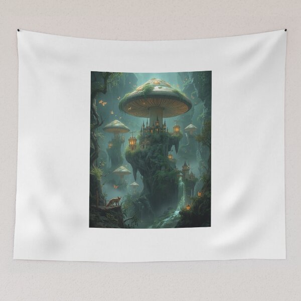Item preview, ArtFantasyCastleGiantGlowingMushroom designed and sold by Artrendzs.
