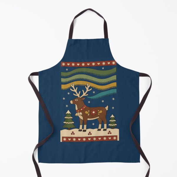 Item preview, Nordic Reindeer and Northern Lights — Scandinavian Folk Art Design designed and sold by Planthem.