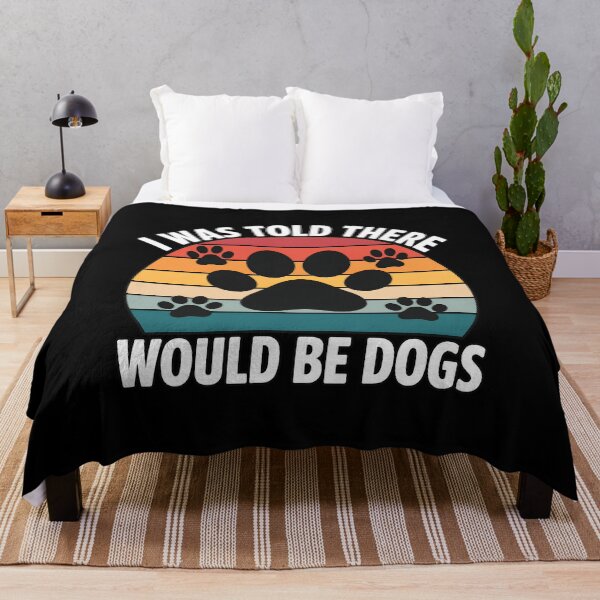 Item preview, I Was Told There Would Be Dogs Retro Sunset Paw Print designed and sold by GiaoCalonas.