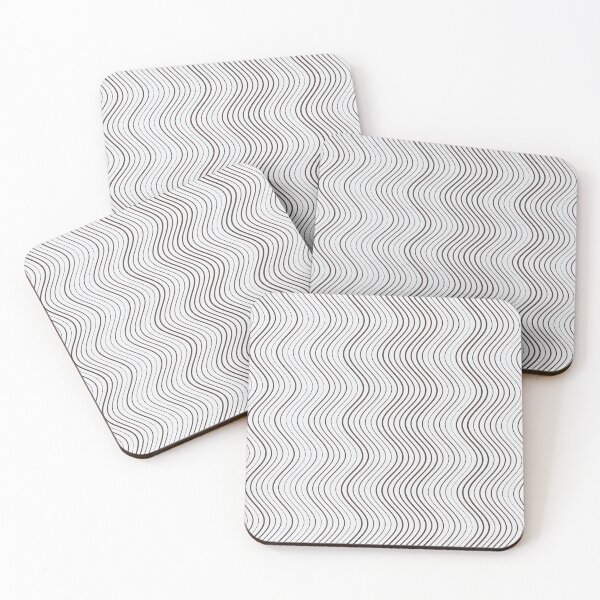 Item preview, Minimalist Scandinavian Wavy Line Brown Beige Pattern designed and sold by GraphyLab.