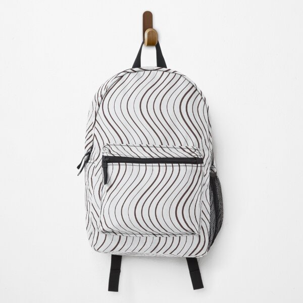 Item preview, Minimalist Scandinavian Wavy Line Brown Beige Pattern designed and sold by GraphyLab.