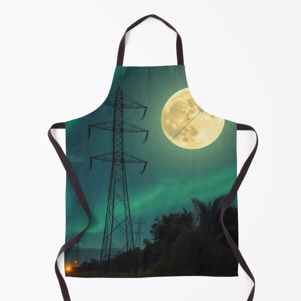 Item preview, Moonlit Electricity Pylon Under Aurora | Dreamlike Night Landscape designed and sold by Pylon-Bureau.