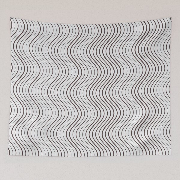 Item preview, Minimalist Scandinavian Wavy Line Brown Beige Pattern designed and sold by GraphyLab.