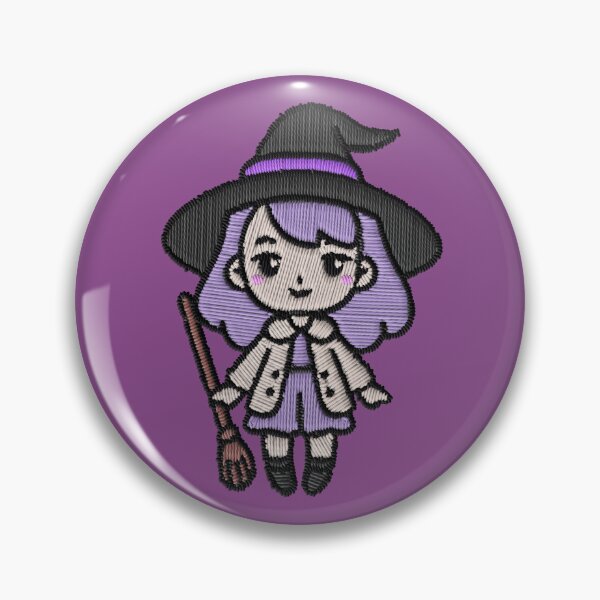 Artikelvorschau, Kawaii Lila Hexenmädchen Stickaufnäher – Kinder entworfen und verkauft von · GAMING SOUL ·.
