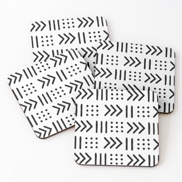 Item preview, Black and White Tribal Geometric Pattern designed and sold by Myra365Art.