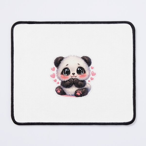 Item preview, Begging Panda Sticker Kawaii Cute Animal Aesthetic for Panda Lovers & Meme Fans designed and sold by CutePrintCorner.