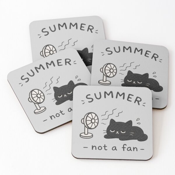 Item preview, Hot Summer Black Cat Not A Fan T-Shirt | Funny Cat Summer Graphic Tee designed and sold by RajDeals.