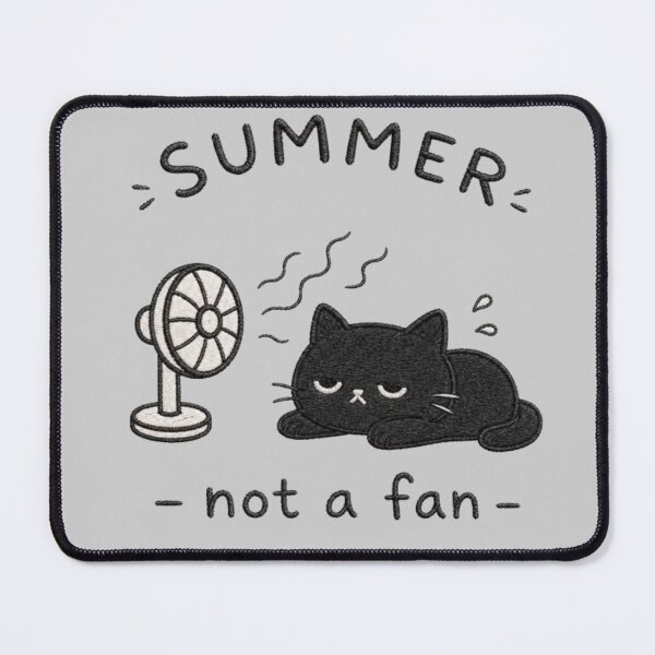 Item preview, Hot Summer Black Cat Not A Fan T-Shirt | Funny Cat Summer Graphic Tee designed and sold by RajDeals.
