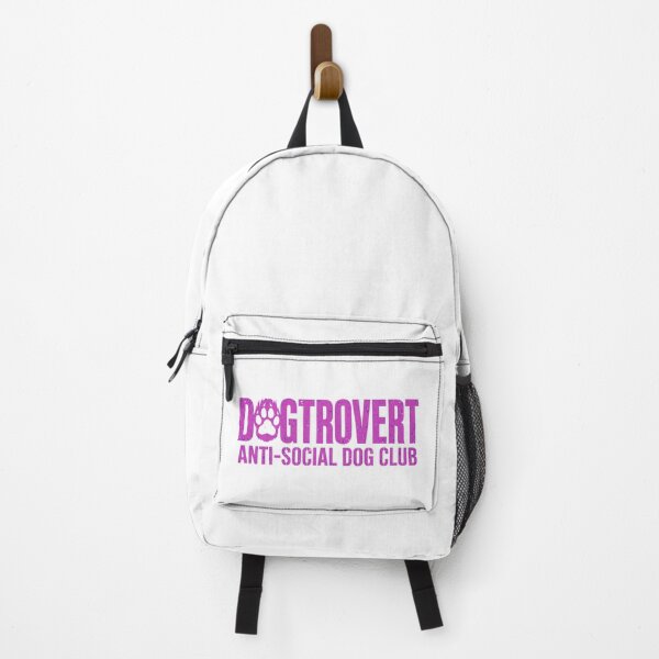 Item preview, Dogtrovert Anti-Social Dog Club - Pink Distressed Paw Typography designed and sold by Neurospicy Trolls.