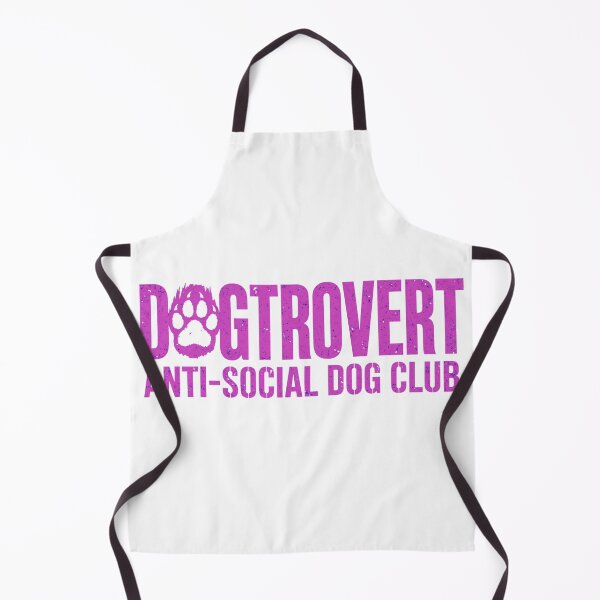 Item preview, Dogtrovert Anti-Social Dog Club - Pink Distressed Paw Typography designed and sold by Neurospicy Trolls.