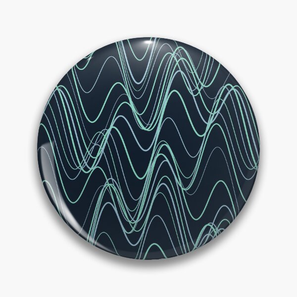 Item preview, Abstract Dark Teal Wavy Line Pattern designed and sold by GraphyLab.