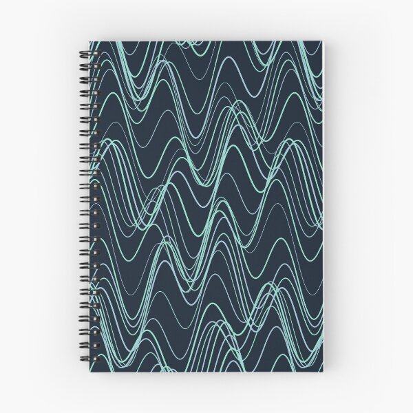 Item preview, Abstract Dark Teal Wavy Line Pattern designed and sold by GraphyLab.